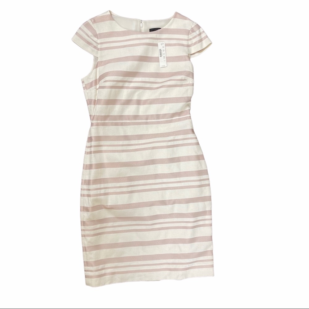 J. CREW Double Stripe Cap Sleeve Sheath Dress Sz 8